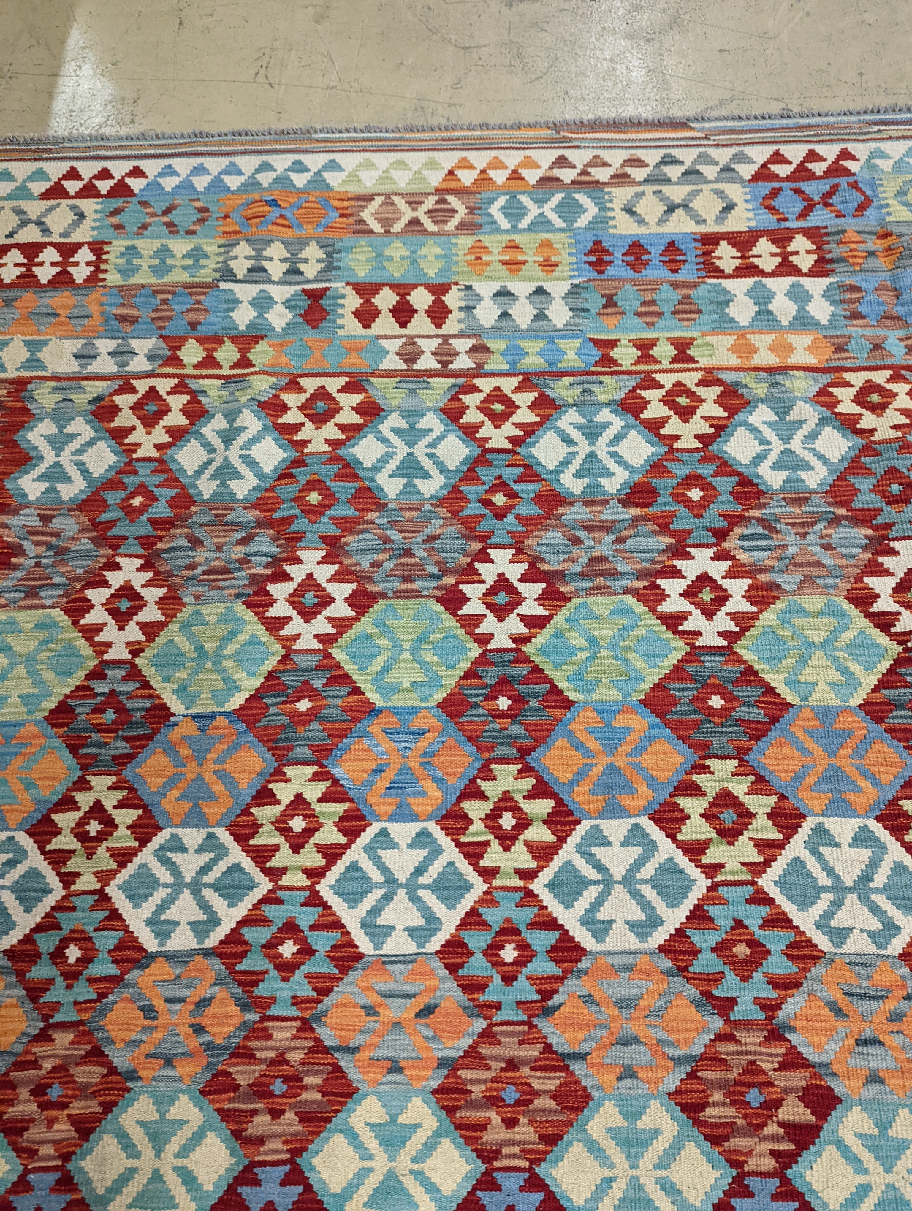 An Anatolian Kilim flatweave carpet, 390 x 300cm